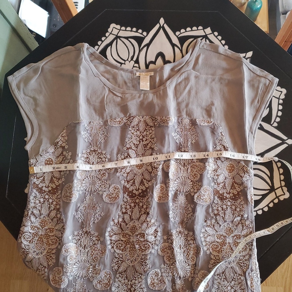 SUNDANCE Grey Embroidered Dress - Picture 7 of 8